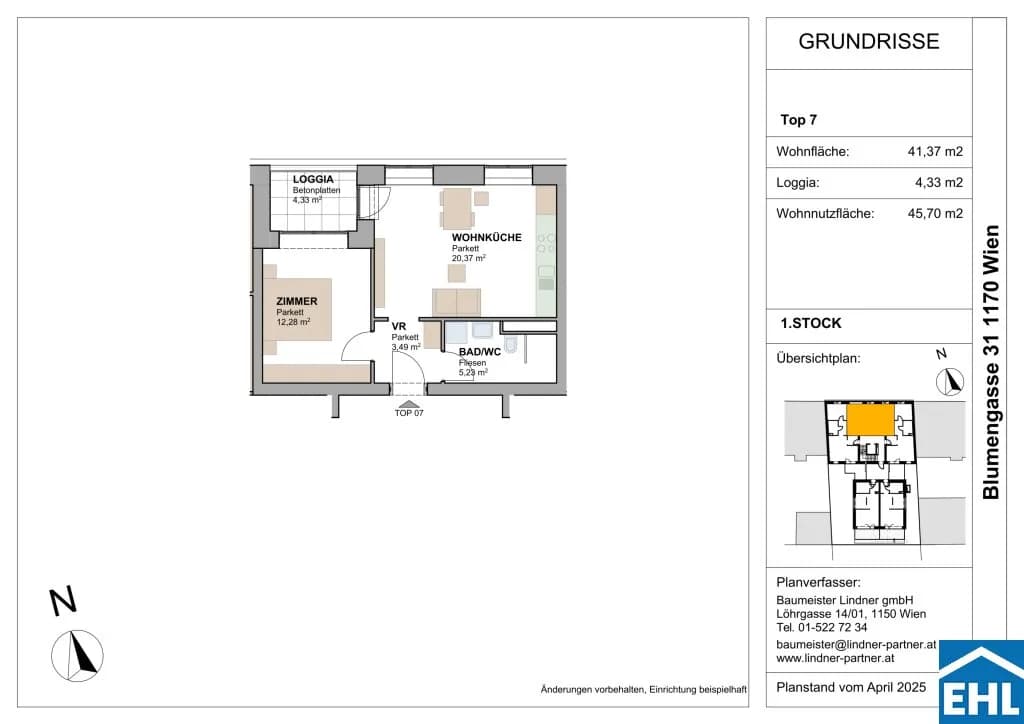2-Zimmer-Wohnung kaufen in Wien – 45,7 m², € 345.972 – Bild 7 von 7