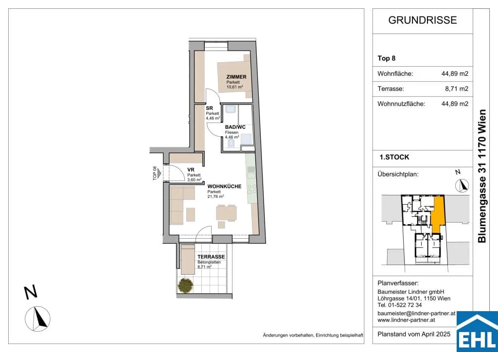 2-Zimmer-Wohnung kaufen in Wien – 50,42 m², € 382.954 – Bild 7 von 7
