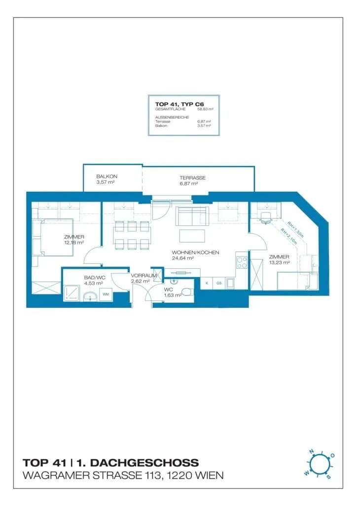 3-Zimmer-Wohnung kaufen in Wien – 58,83 m², € 437.349 – Bild 9 von 9