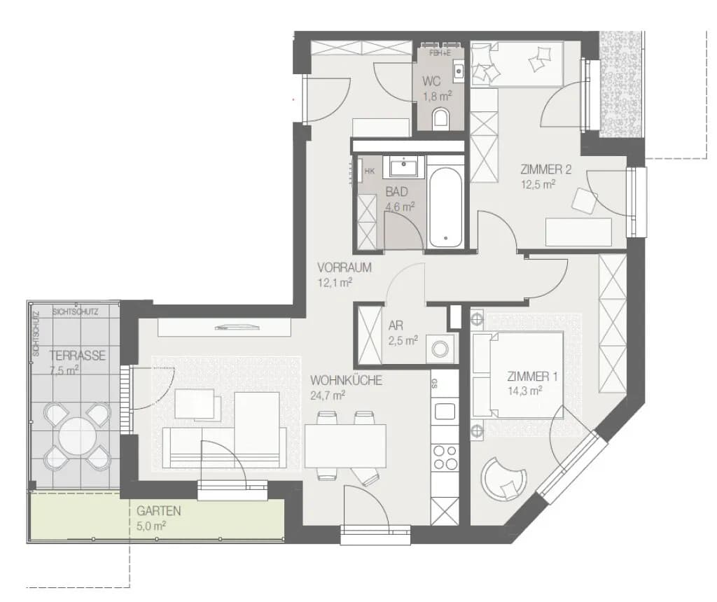 3-Zimmer-Gewerbeimmobilie kaufen in Mödling – 72,52 m², € 329.900 – Bild 10 von 10