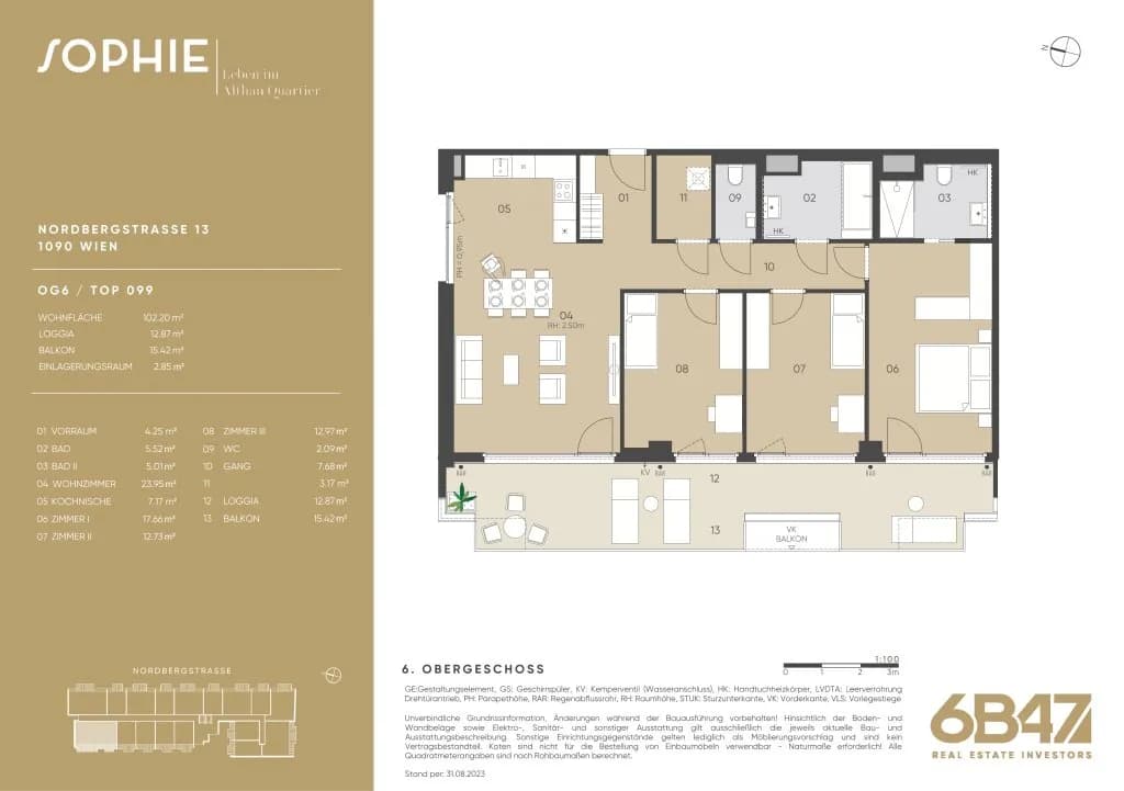 4-Zimmer-Wohnung kaufen in Wien – 102,2 m², € 1.127.000 – Bild 14 von 14