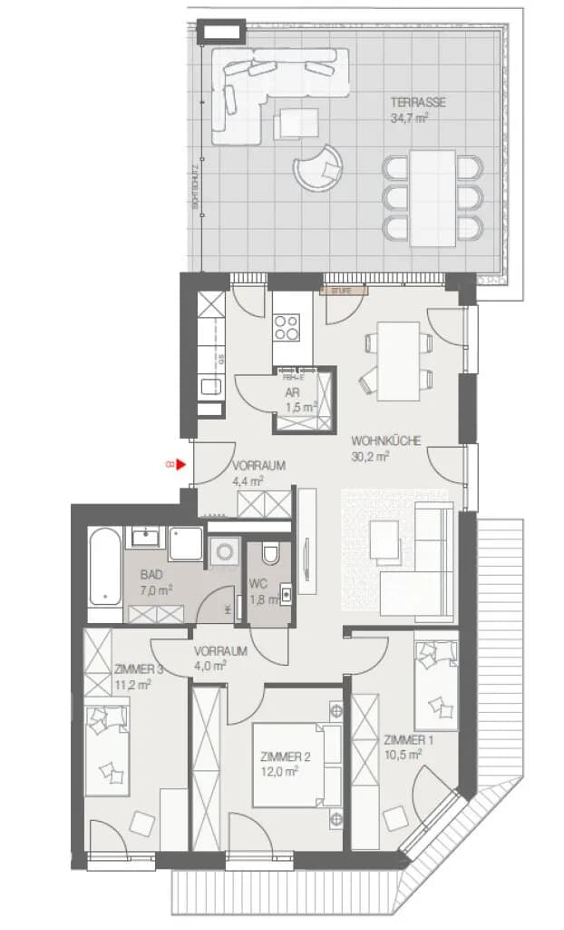 4-Zimmer-Wohnung kaufen in Mödling – 82,7 m², € 549.900 – Bild 11 von 11