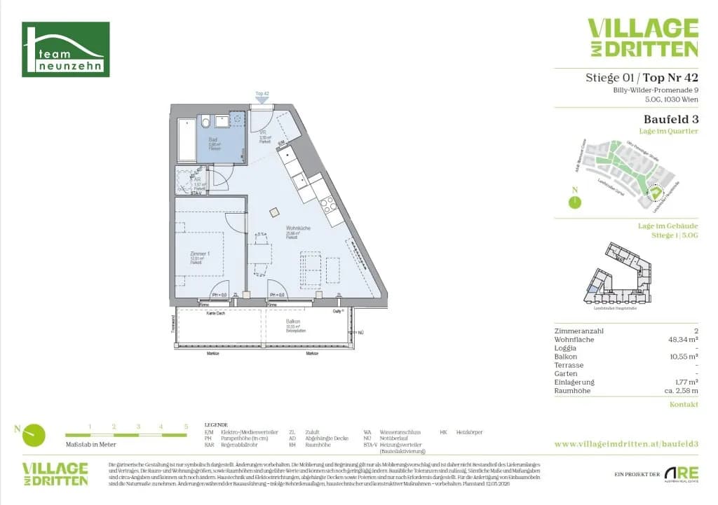 2-Zimmer-Wohnung mieten in Wien – 48,34 m², € 1.149 – Bild 22 von 22