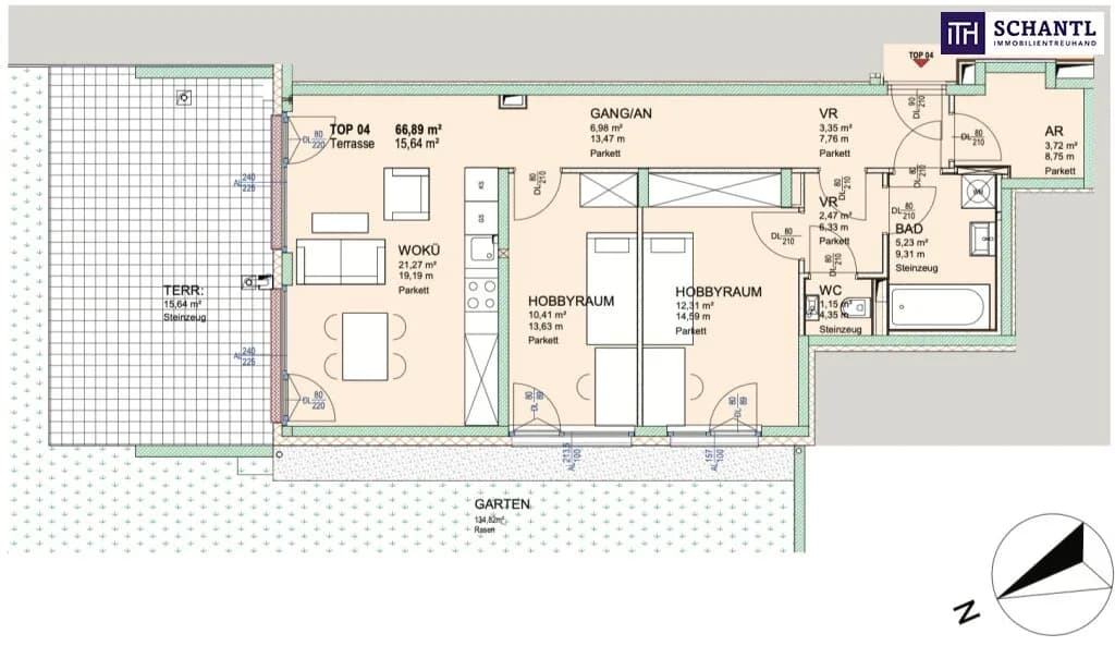 3-Zimmer-Wohnung kaufen in Wien – 66,89 m², € 393.900 – Bild 11 von 12