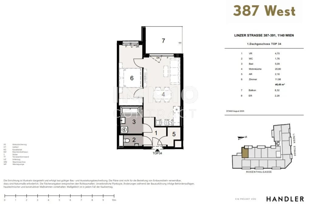 Immobilie kaufen in Wien – 46,49 m², € 317.000 – Bild 7 von 7