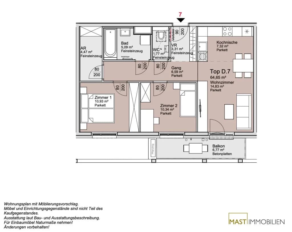 3-Zimmer-Wohnung kaufen in Wien – 64,65 m², € 409.000 – Bild 14 von 14