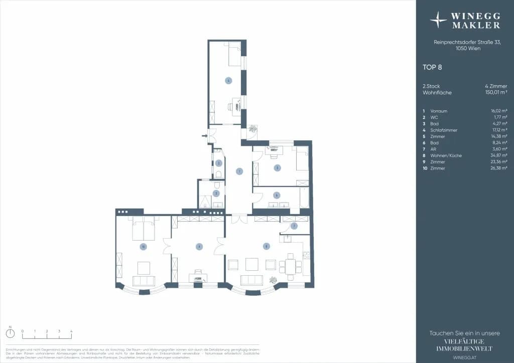 5-Zimmer-Wohnung kaufen in Wien – 150,01 m², € 950.000 – Bild 12 von 12