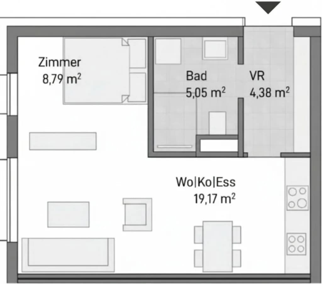 1-Zimmer-Wohnung kaufen in Graz – 37,39 m², € 150.335 – Bild 3 von 3