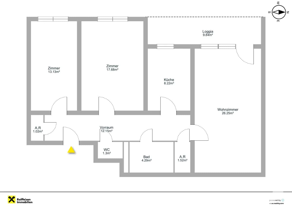 3-Zimmer-Wohnung mieten in Graz – 85,56 m², € 1.100 – Bild 11 von 11