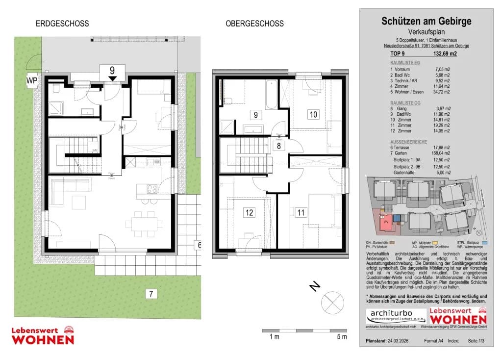 5-Zimmer-Haus mieten in Eisenstadt - Umgebung – 132,69 m², € 1.557 – Bild 5 von 7