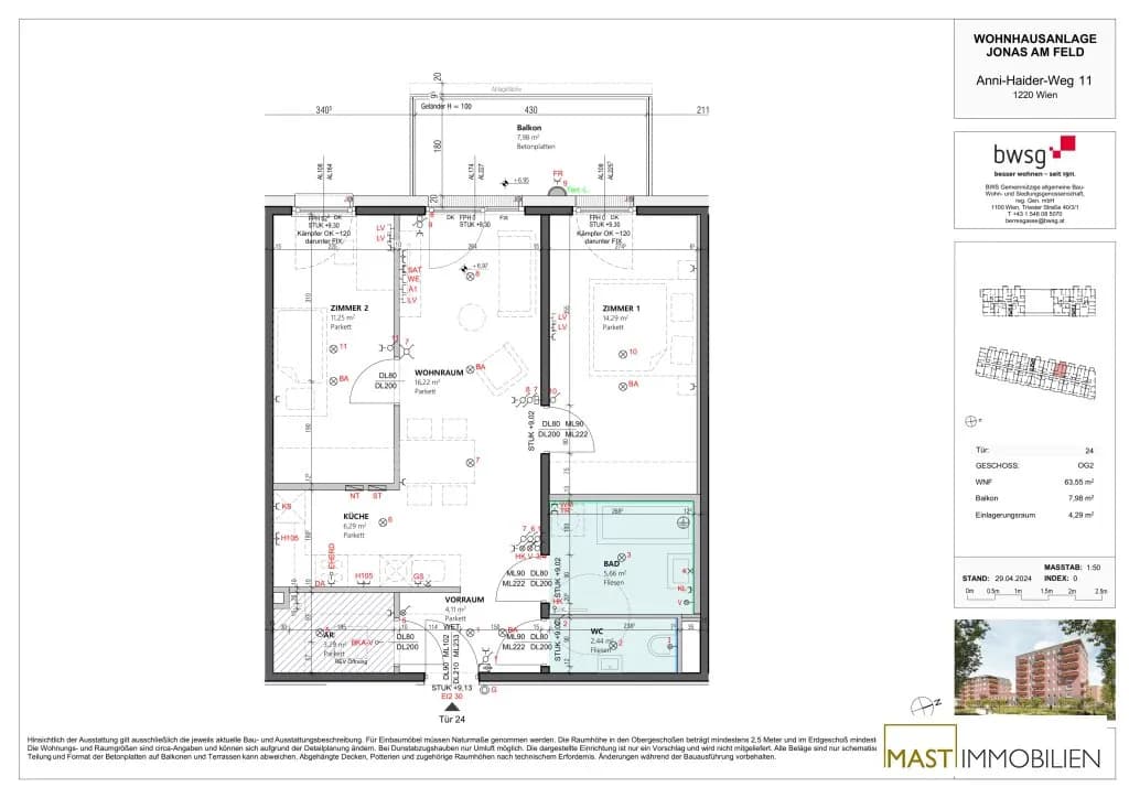 3-Zimmer-Wohnung kaufen in Wien – 63,55 m², € 339.000 – Bild 11 von 11
