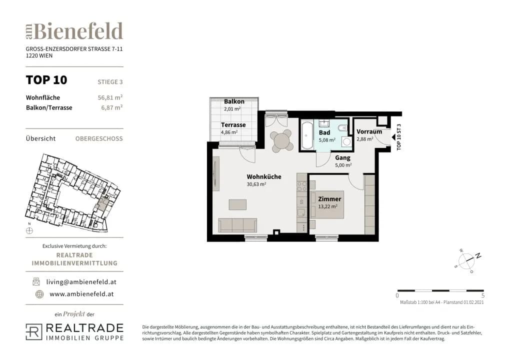 2-Zimmer-Wohnung kaufen in Wien – 56,81 m², € 329.000 – Bild 10 von 10