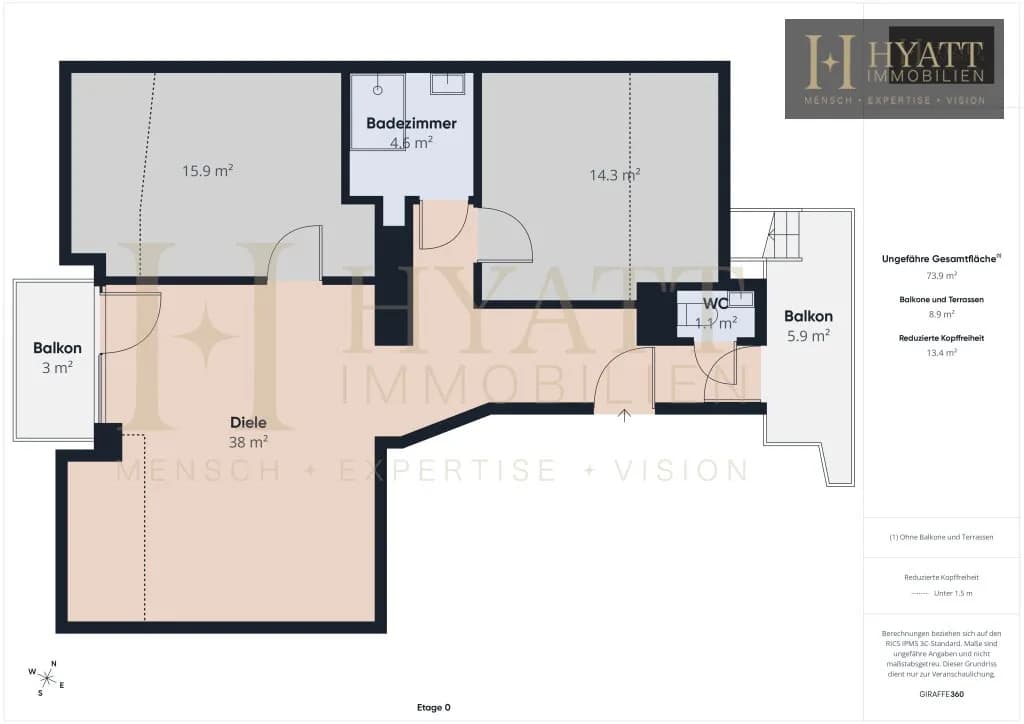 3-Zimmer-Wohnung kaufen in Wien – 70,41 m², € 537.500 – Bild 14 von 15