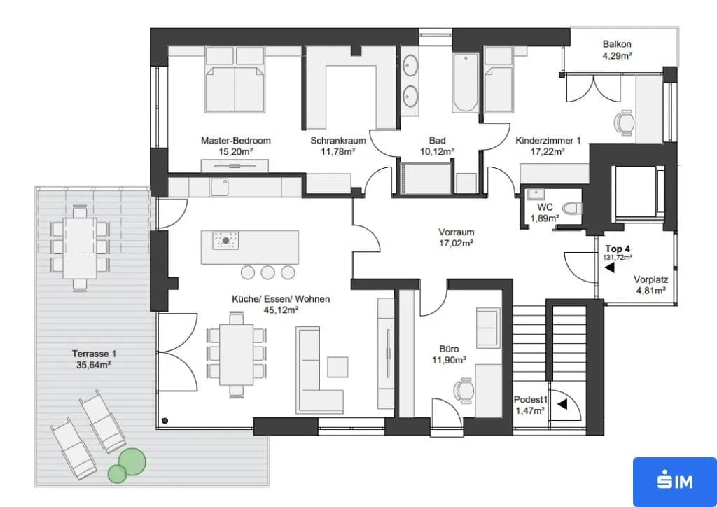 4-Zimmer-Wohnung kaufen in Graz – 131,72 m², € 990.000 – Bild 6 von 8