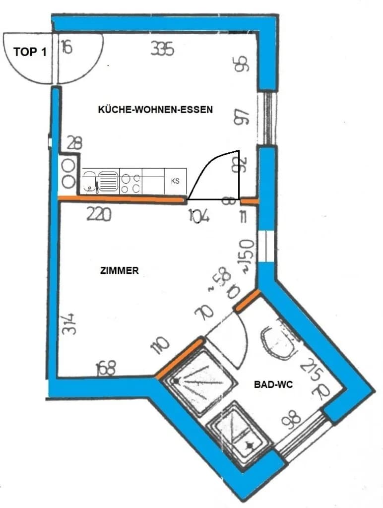2-Zimmer-Wohnung mieten in Weiz – 24,1 m², € 414 – Bild 14 von 14