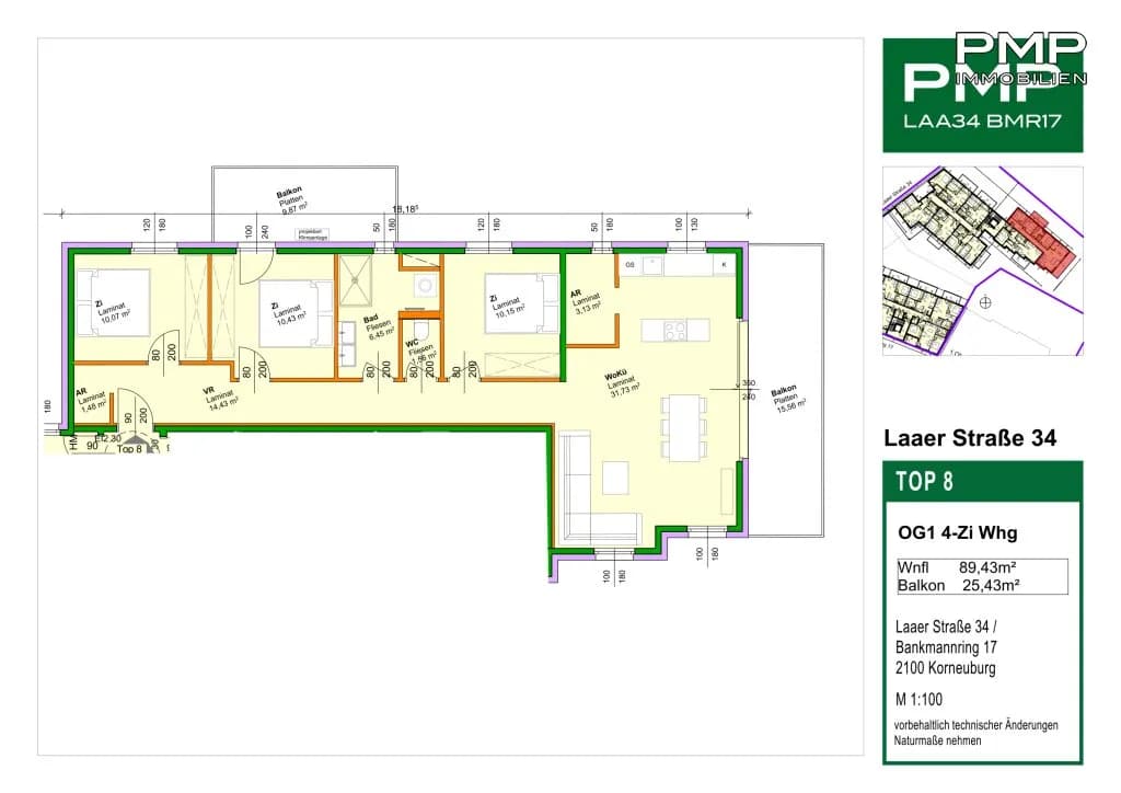 4-Zimmer-Wohnung kaufen in Korneuburg – 89,43 m², € 528.500 – Bild 13 von 18