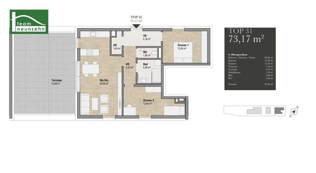 Immobilie kaufen in Graz – 73,17 m², € 551.320 – Bild 4 von 4
