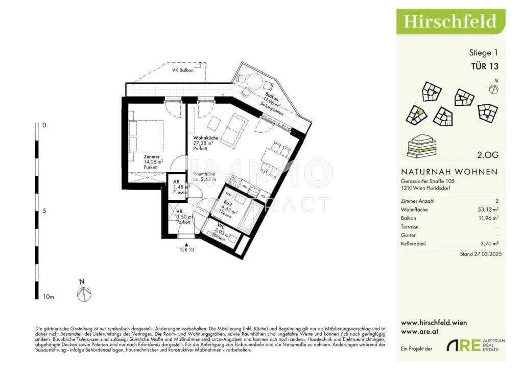 2-Zimmer-Wohnung kaufen in Wien – 53,13 m², € 302.000 – Bild 7 von 7