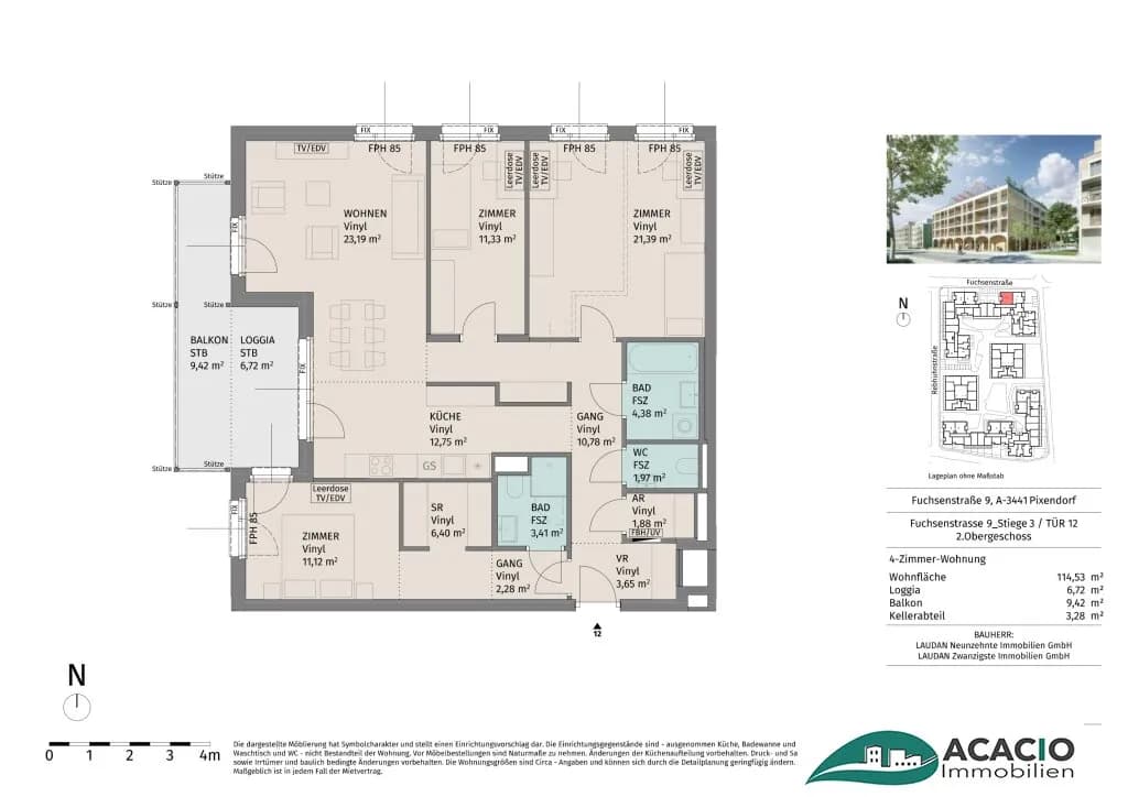 4-Zimmer-Wohnung mieten in Tulln – 114,53 m², € 1.630 – Bild 18 von 18