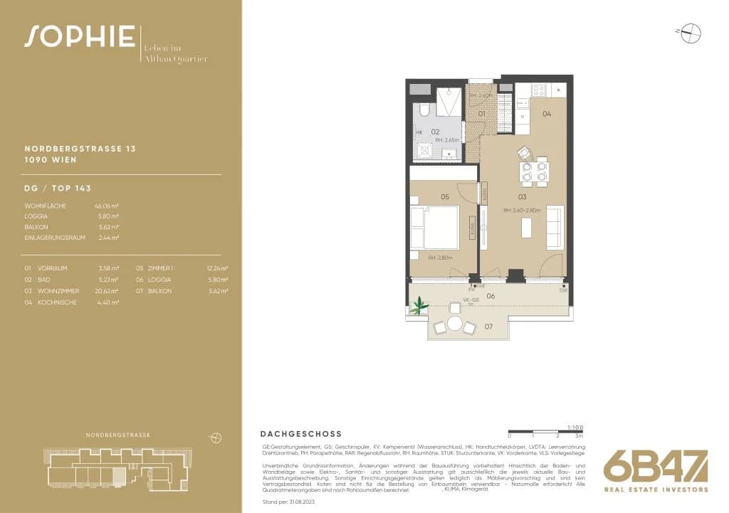 2-Zimmer-Wohnung kaufen in Wien – 46,22 m², € 670.000 – Bild 13 von 13