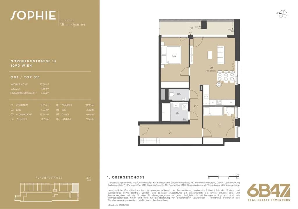 3-Zimmer-Wohnung kaufen in Wien – 75,58 m², € 600.100 – Bild 14 von 14