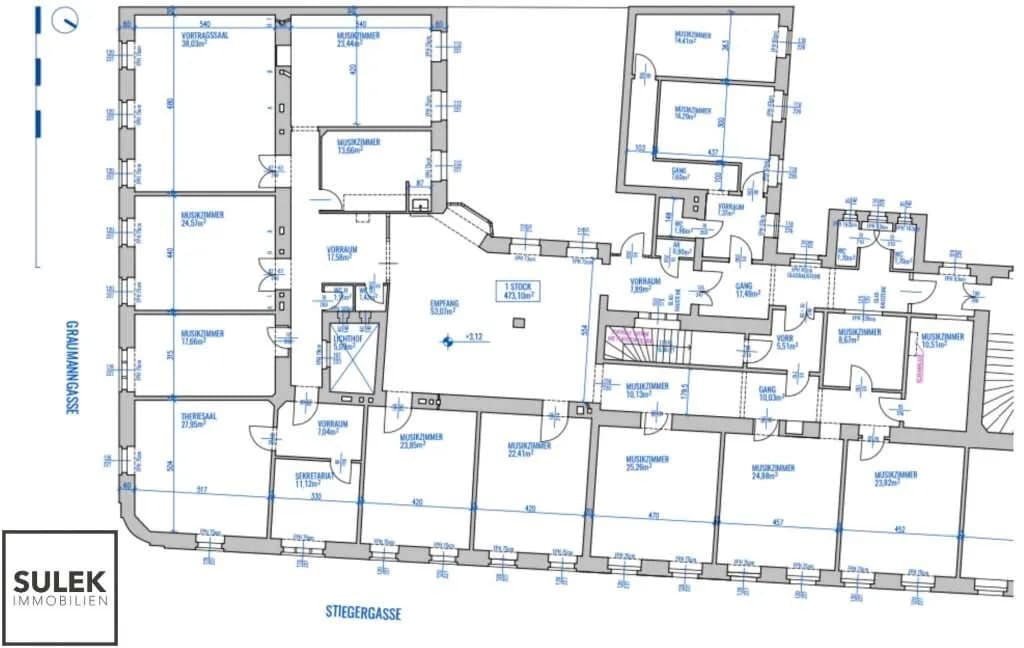 28-Zimmer-Gewerbeimmobilie mieten in Wien – 1 195 m², € 13.754 – Bild 100 von 101