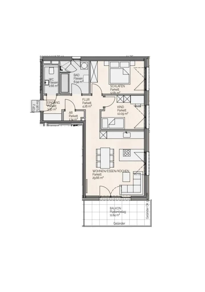3-Zimmer-Wohnung kaufen in Gmunden – 71,06 m², € 577.000 – Bild 10 von 10