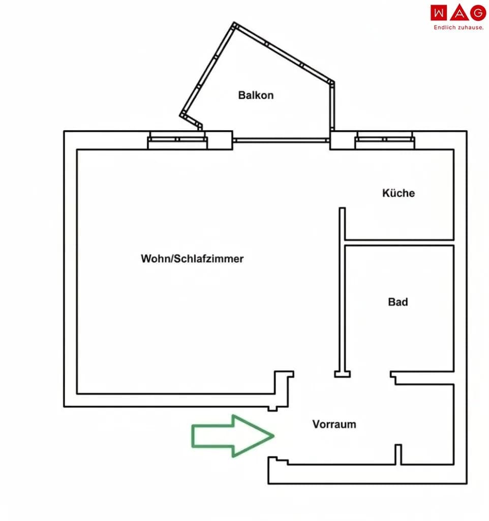1-Zimmer-Wohnung mieten in Leoben – 39,24 m², € 427 – Bild 6 von 6