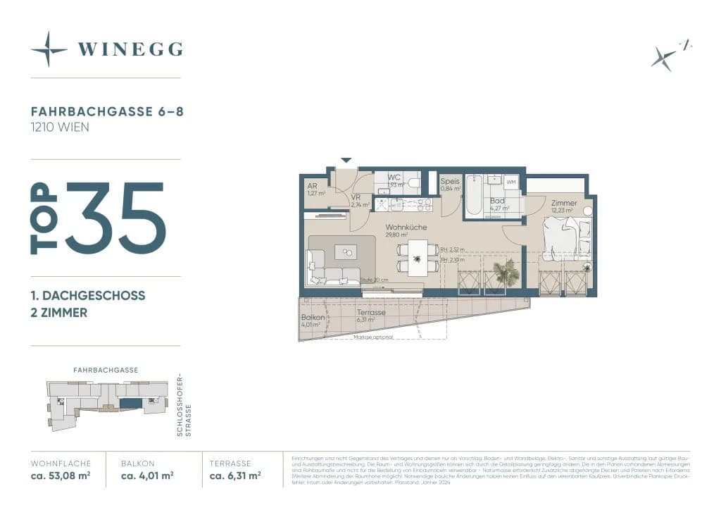 Immobilie kaufen in Wien – 53,08 m², € 365.600 – Bild 25 von 25