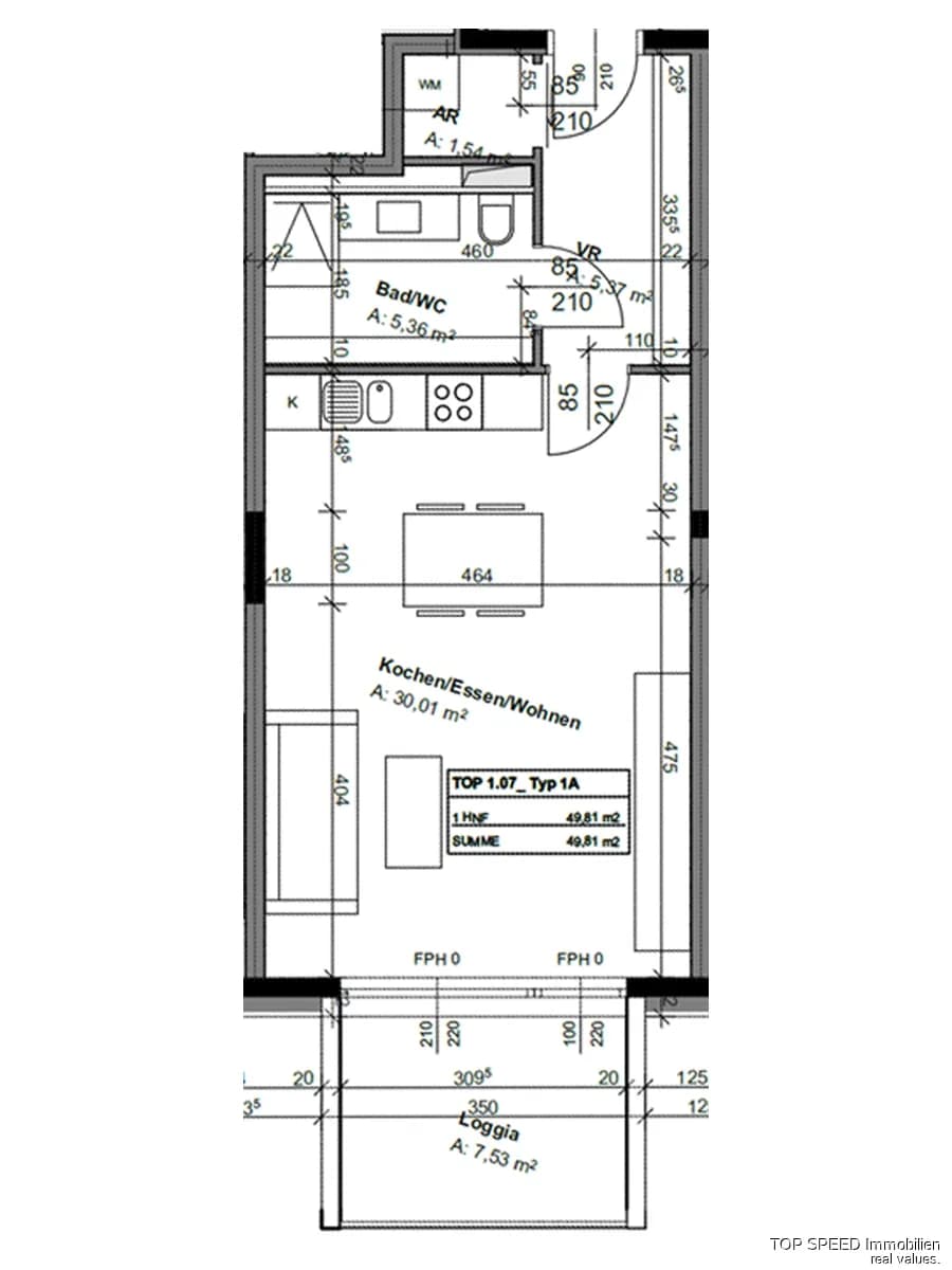 1-Zimmer-Wohnung kaufen in Liezen – 42,07 m², € 431.647 – Bild 7 von 7