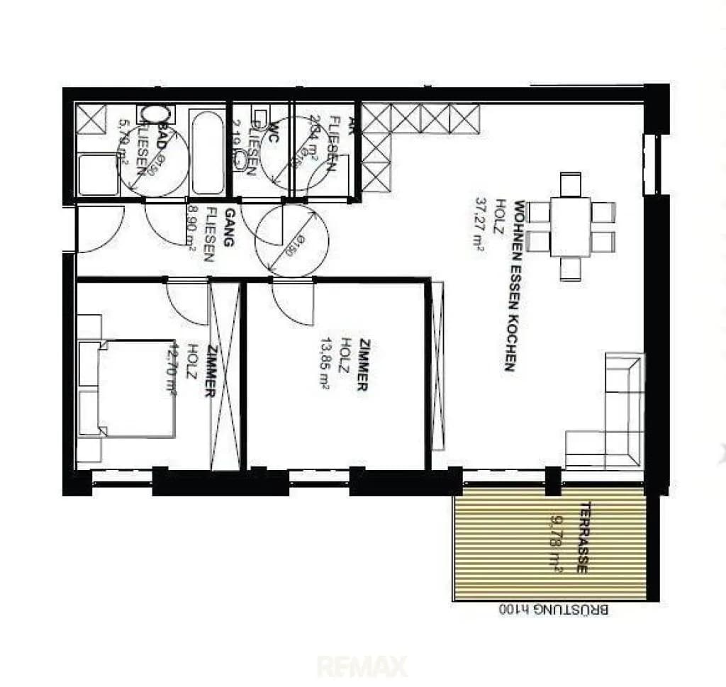 3-Zimmer-Wohnung mieten in Grieskirchen – 83,04 m², € 1.113 – Bild 9 von 9