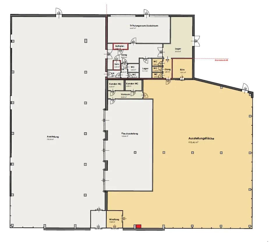 Gewerbeimmobilie mieten in Linz Land – 711 m², € 17
