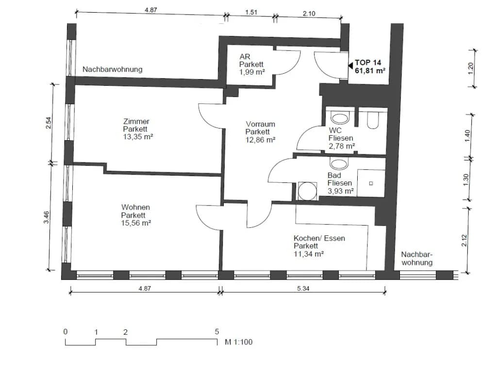 2-Zimmer-Wohnung mieten in Weiz – 60,01 m², € 643 – Bild 7 von 7