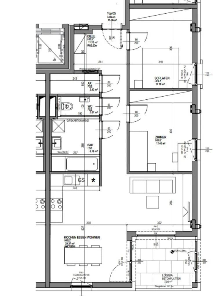 3-Zimmer-Wohnung mieten in Perg – 83 m², € 793 – Bild 6 von 7