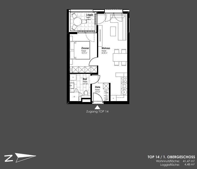 2-Zimmer-Wohnung kaufen in Bruck an der Leitha – 41,38 m², € 184.000 – Bild 11 von 13