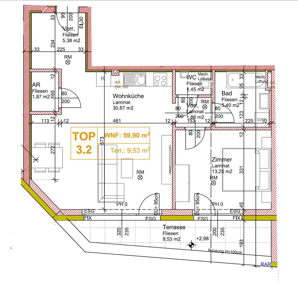 2-Zimmer-Wohnung kaufen in Mistelbach – 59,2 m², € 295.000 – Bild 6 von 6