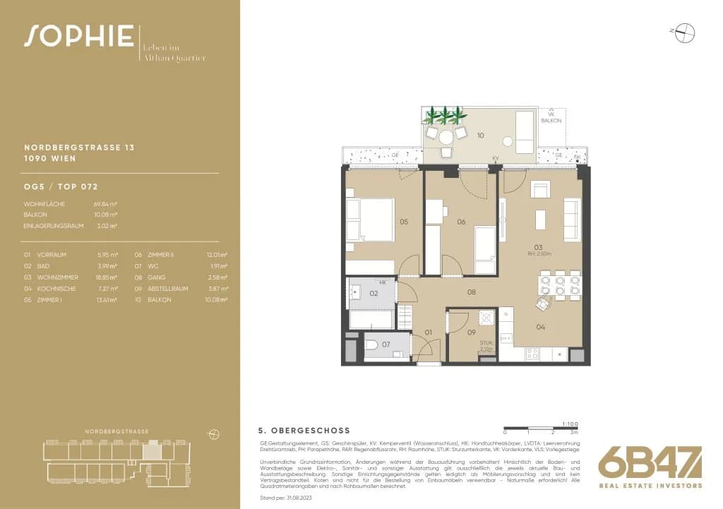 3-Zimmer-Wohnung kaufen in Wien – 69,84 m², € 711.900 – Bild 13 von 13
