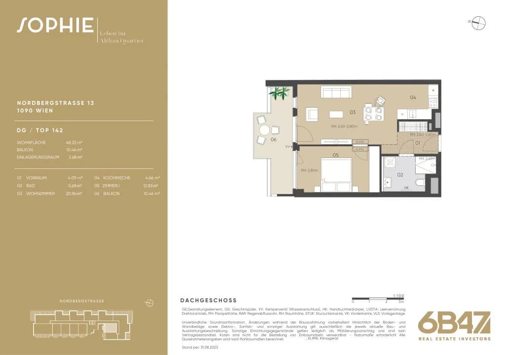 2-Zimmer-Wohnung kaufen in Wien – 48,22 m², € 644.300 – Bild 13 von 13
