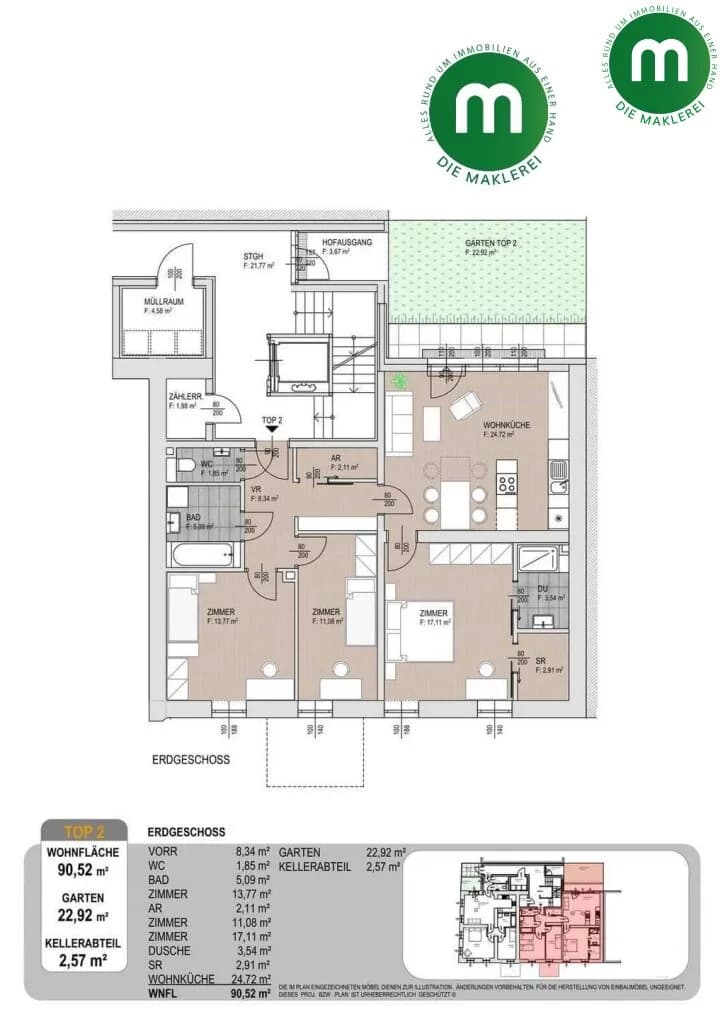 4-Zimmer-Wohnung kaufen in Wien – 90,52 m², € 639.000 – Bild 19 von 19