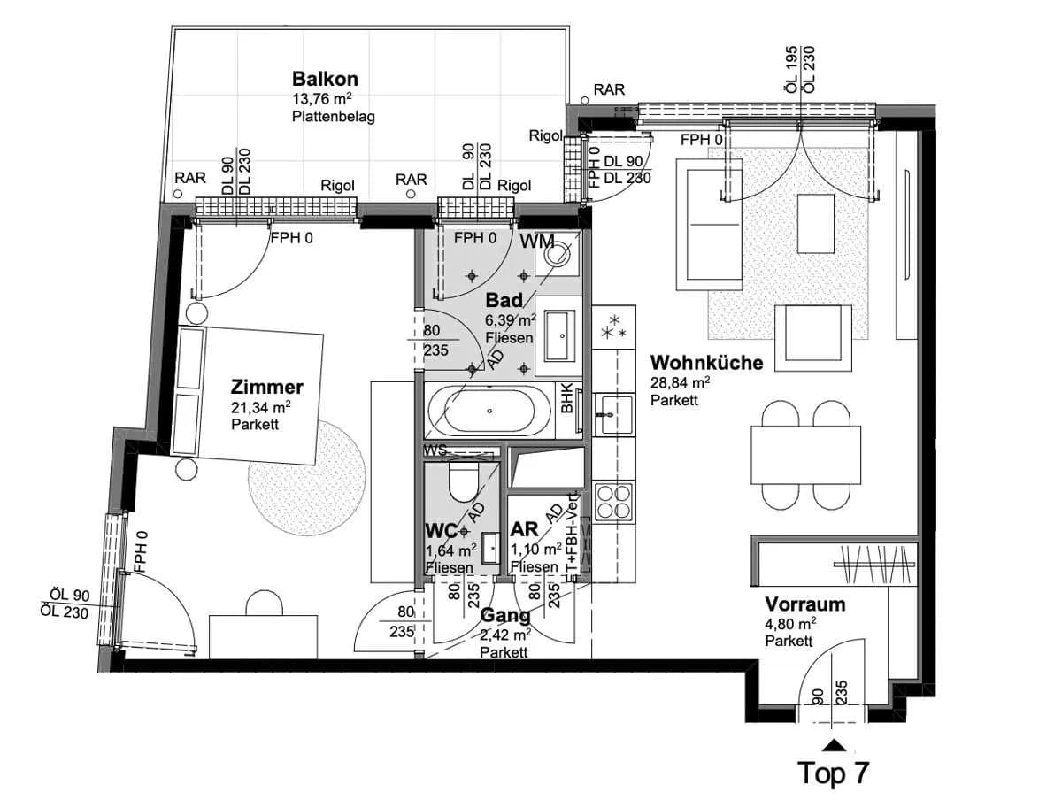 2-Zimmer-Wohnung kaufen in Wien – 66,53 m², € 765.000 – Bild 12 von 12
