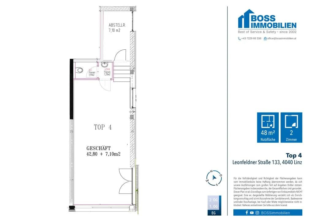 Gewerbeimmobilie mieten in Linz – 48 m², € 928 – Bild 8 von 8