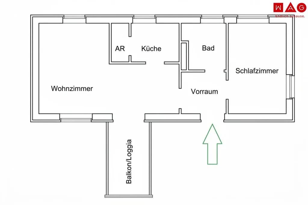 2-Zimmer-Wohnung mieten in Leoben – 54,37 m², € 523 – Bild 9 von 9