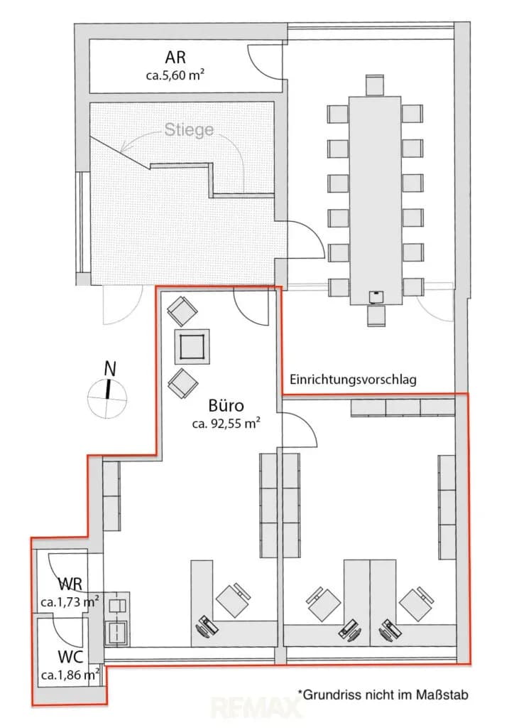 2-Zimmer-Gewerbeimmobilie mieten in Kufstein – 65 m², € 844 – Bild 6 von 6