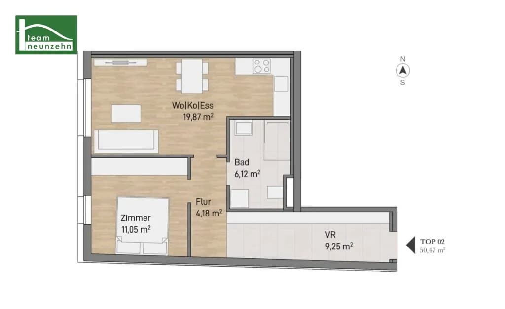 Immobilie kaufen in Graz – 50,47 m², € 193.017 – Bild 8 von 8