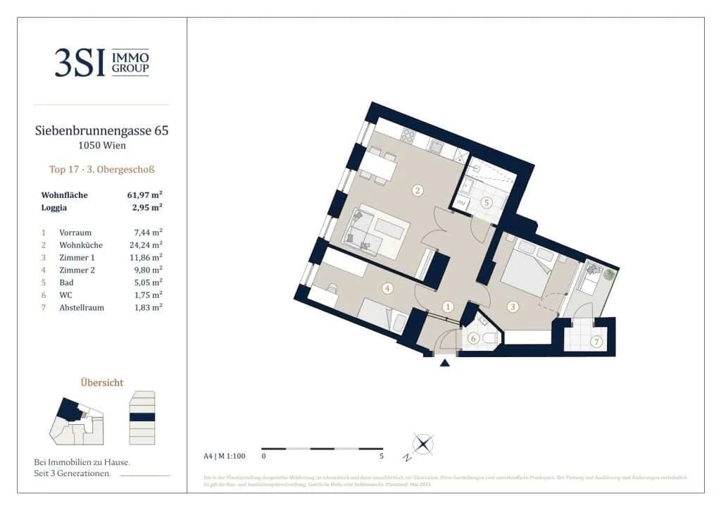 3-Zimmer-Wohnung kaufen in Wien – 64,92 m², € 525.000 – Bild 24 von 24