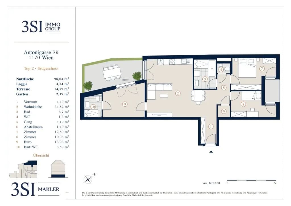 4-Zimmer-Wohnung kaufen in Wien – 96,03 m², € 557.000 – Bild 4 von 4