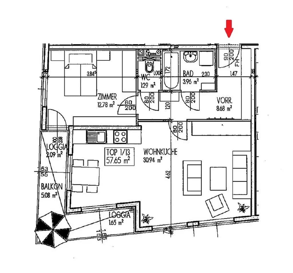 2-Zimmer-Wohnung mieten in Wien – 58 m², € 997 – Bild 10 von 10