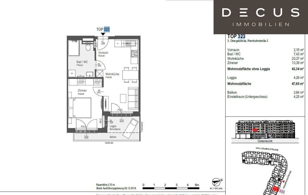 2-Zimmer-Wohnung mieten in Sankt Pölten – 48 m², € 801 – Bild 9 von 9