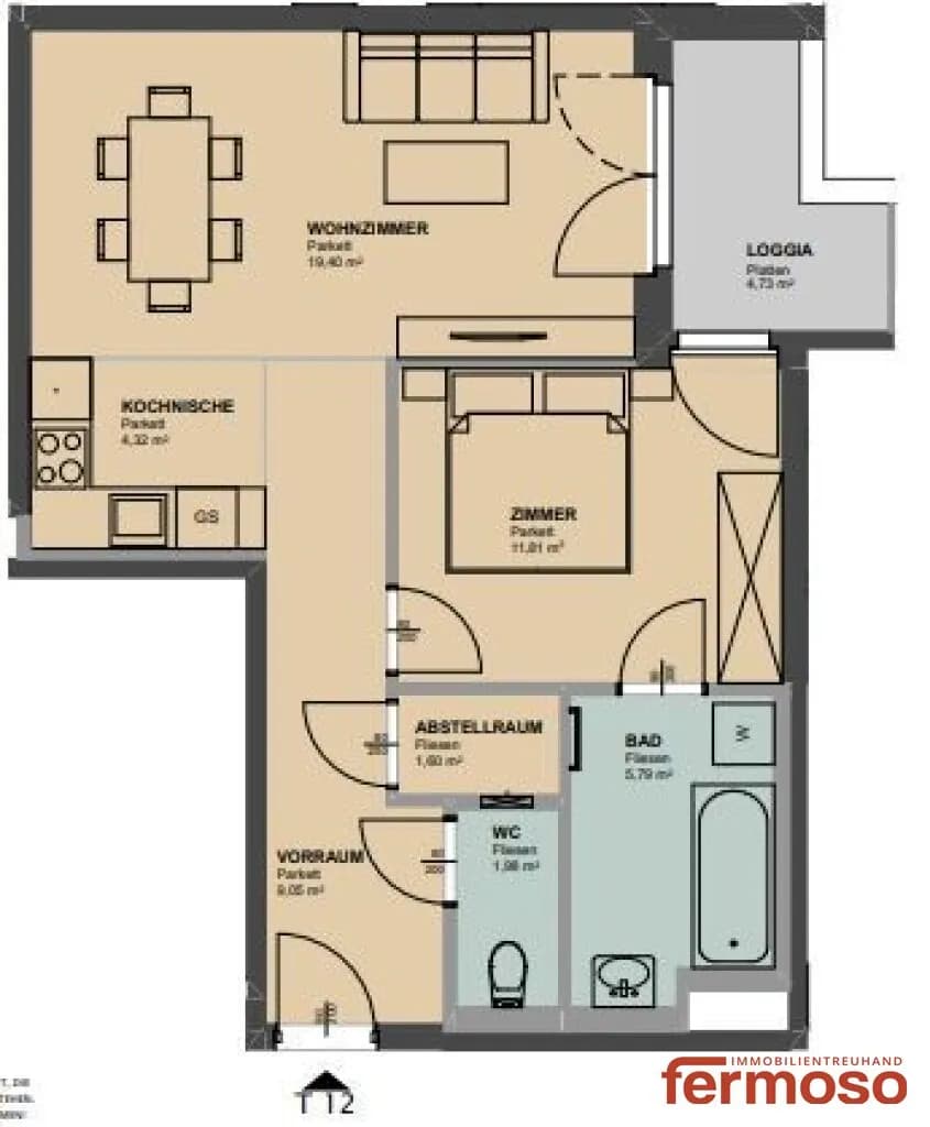 2-Zimmer-Wohnung mieten in Wien – 53,95 m², € 1.199 – Bild 19 von 19