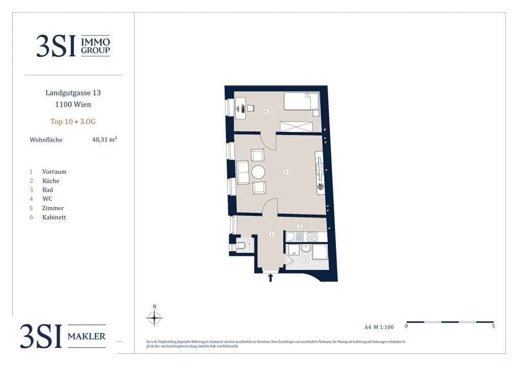 2-Zimmer-Wohnung kaufen in Wien – 48,31 m², € 209.000 – Bild 9 von 9